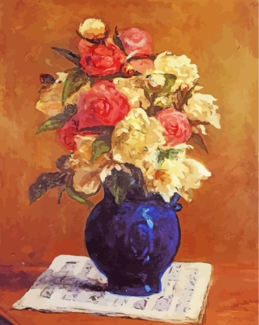 Peonies Bouquet Paul Gauguin paint by numbers