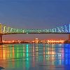 Rainbow Jacques Cartier Bridge Montreal paint by numbers