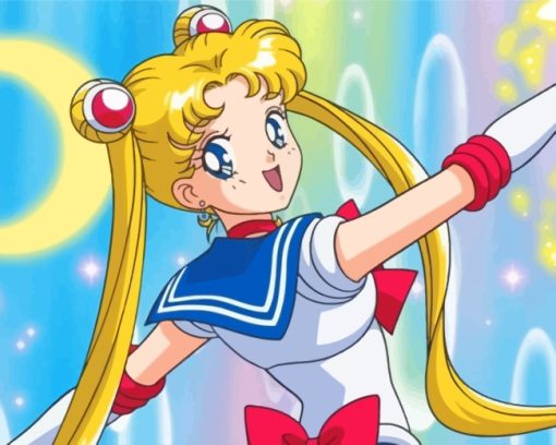 Sailor Moon Anime Girl paint by numbers