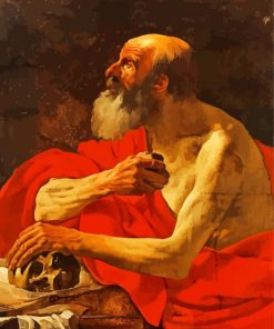 Saint Jerome Hendrick Ter Brugghen paint by numbers