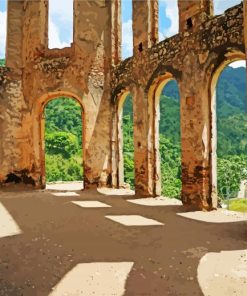 Sans Soucis Palace Haiti paint by numbers