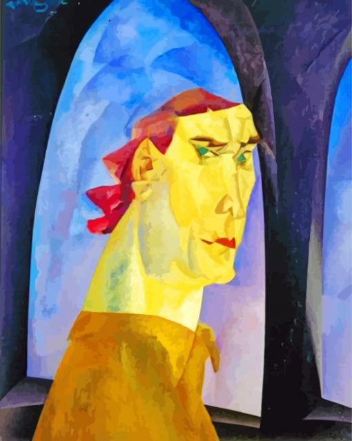 Self Portrait Lyonel Feininger paint by numbers