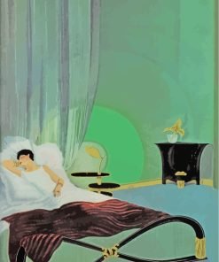 Sleeping Lady In Bedroom paint by numbers