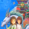 Spirited Away Haku And Chihiro paint by numbers