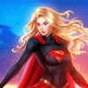 Supergirl Art Hero paint by numbers