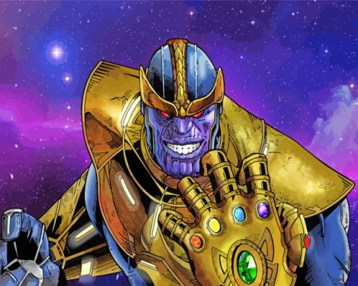 Thanos Marvel Hero paint by number