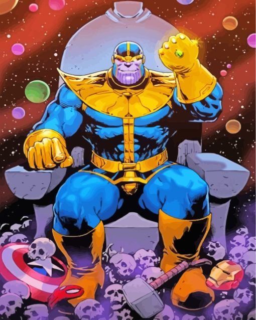 Thanos Supehero paint by numbers