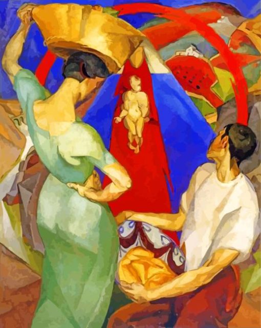 The Adoration Of The Virgin By Diego Rivera paint by numbers