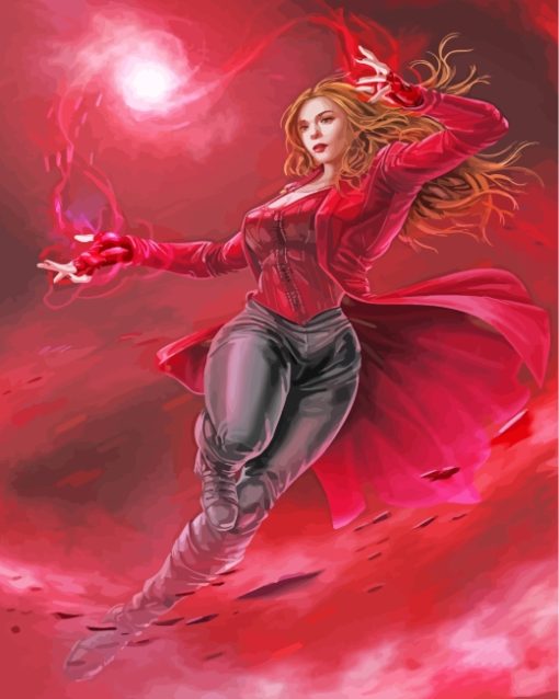 The Avengers Wanda Maximoff paint by numbers