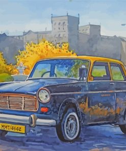 Vintage Taxi paint by numbers