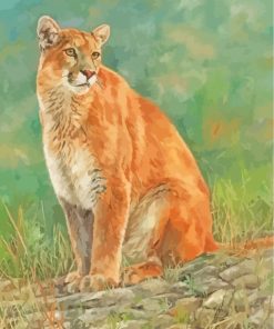 Wild Cougar Cat paint by numbers