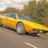 Yellow Classic Lamborgini paint by numbers