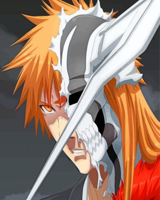 Aesthetic Ichigo Kurosaki paint by numbers