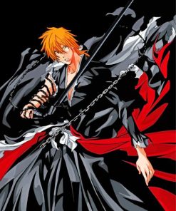 Aesthetic Ichigo Kurosaki paint by number paint by numbers