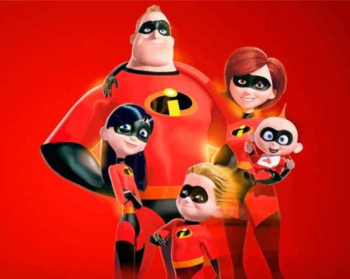 Incredibles paint by numbers