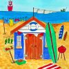 Aesthetic Beach Hut paint by numbers