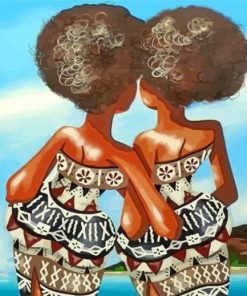 Afro Black Girls paint by numbers