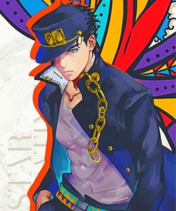 Anime Jotaro Kujo paint by numbers