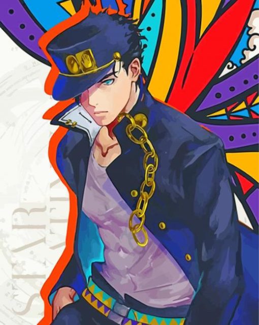 Anime Jotaro Kujo paint by numbers