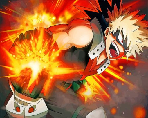 Anime My Hero Academia Katsuki Bakugou Kacchan paint by numbers