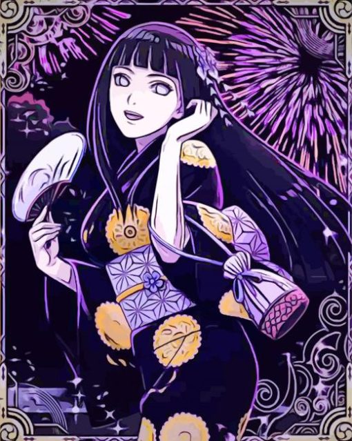 Beautiful Hinata Hyuga paint by numbers