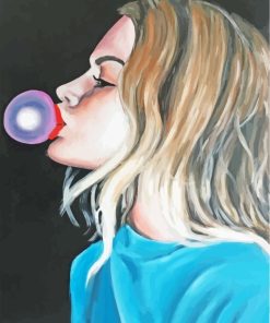 Blowing Bubblegum paint by numbers