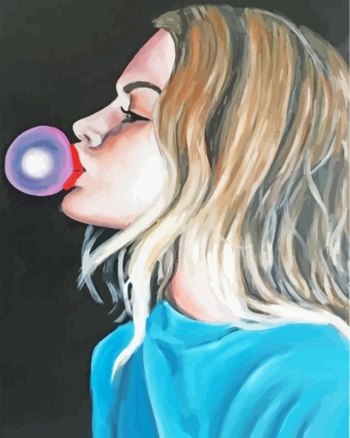 Blowing Bubblegum paint by numbers