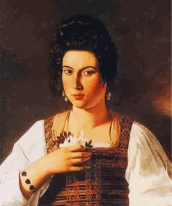 Caravaggio Portrait Of a Courtesan paint by numbers