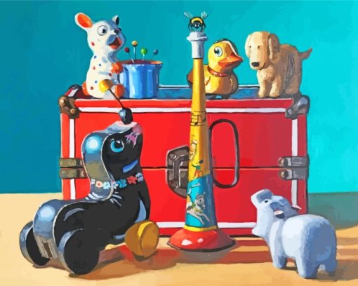 Childhood Toys paint by numbers