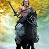 Conan The Barbarian Riding A Black Horse paint by numbers