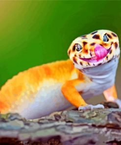 Cute Gecko paint by numbers