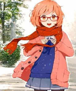 Cute Mirai Anime Character paint by numbers