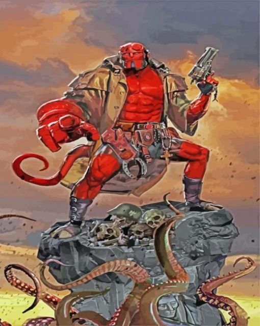 Dangerous Hellboy paint by numbers