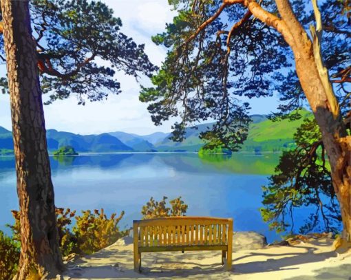 Derwent Water At Friars Crag paint by numbers