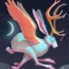 Flying Jackalope paint by numbers