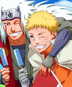 Happy Jiraiya And Naruto paint by numbers