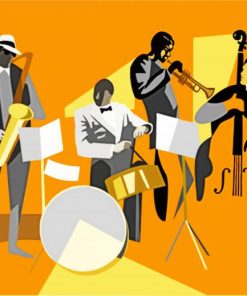 Jazz Musicians Illustration paint by numbers