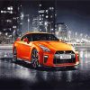 Orange GTR Car paint by numbers