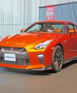 Orange GTR Car paint by number