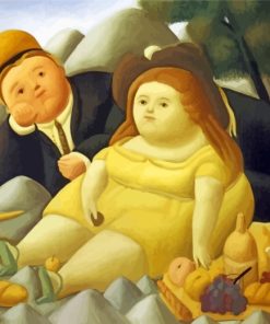 Picnic In The Mountains Fernando Botero paint by numbers