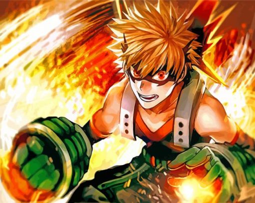 Powerful Kacchan paint by numbers