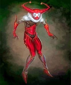 Scary Jester paint by numbers