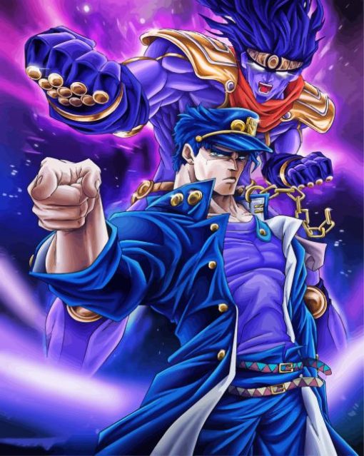 Star Platinum jotaro Kujo paint by numbers