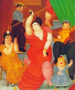 Tablao Flamenco Fernando Botero paint by numbers