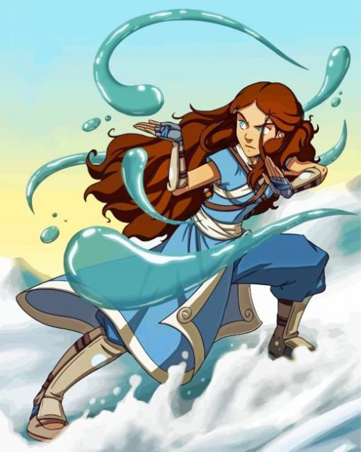 The last Airbender Katara paint by numbers