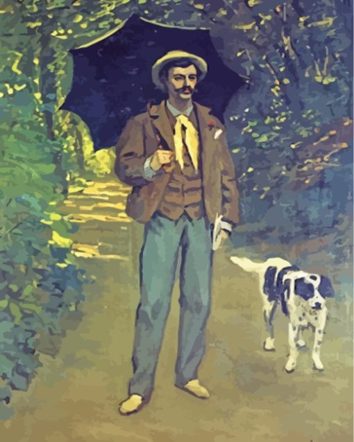 Victor Jacquemont Holding A Parasol paint by numbers