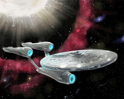 Starship Enterprise Art paint by numbers