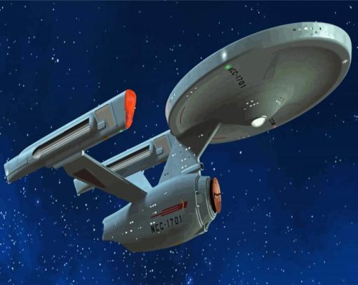 Starship Enterprise paint by numbers