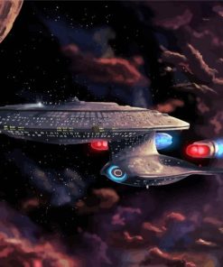 Starship Enterprise Star Trek paint by numbers