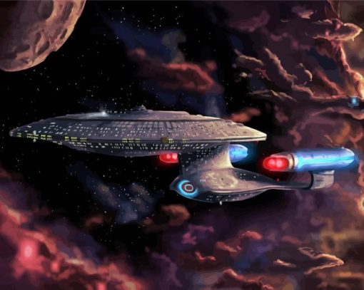 Starship Enterprise Star Trek paint by numbers